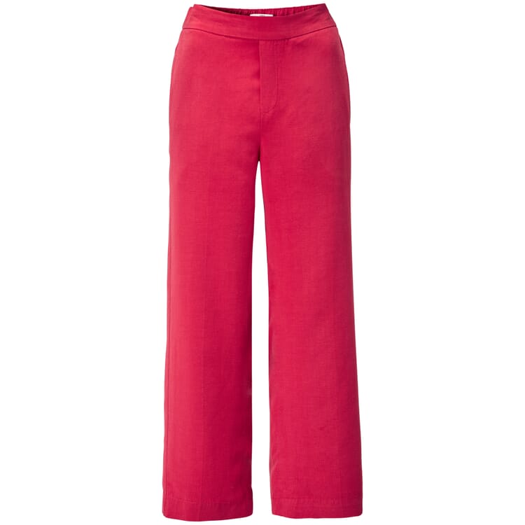 Ladies trousers wide leg 7/8 length, Fuchsia