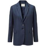 Enkeltradet blazer til damer Blue