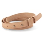 Ceinture en cuir fine pour femme Naturel