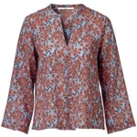 Blouse femme Flower Print Bleu