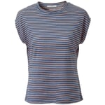 T-shirt femme en lin rayé Rose bleue