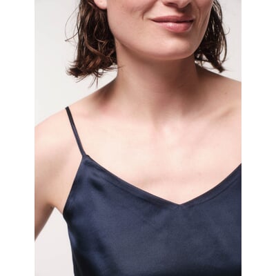 Tyrell Bralette Top in Satijn Zwart