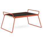 Table à plateaux Bloch orange vif RAL 2005 / noir