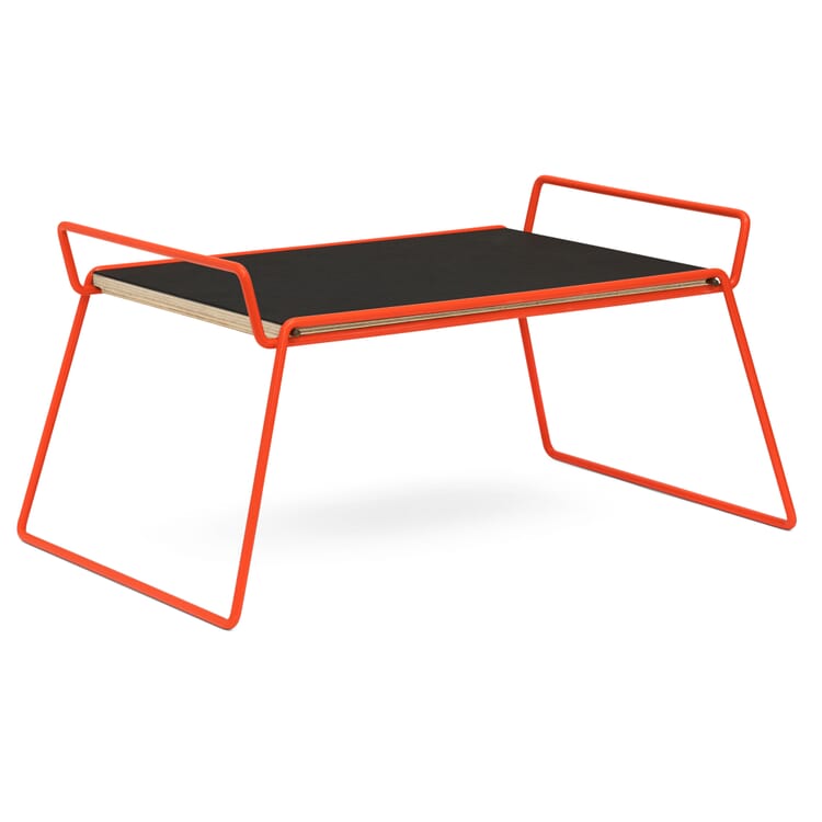 Table à plateaux Bloch, orange vif RAL 2005 / noir