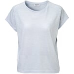 T-shirt à rayures pour femmes Bleu-Blanc