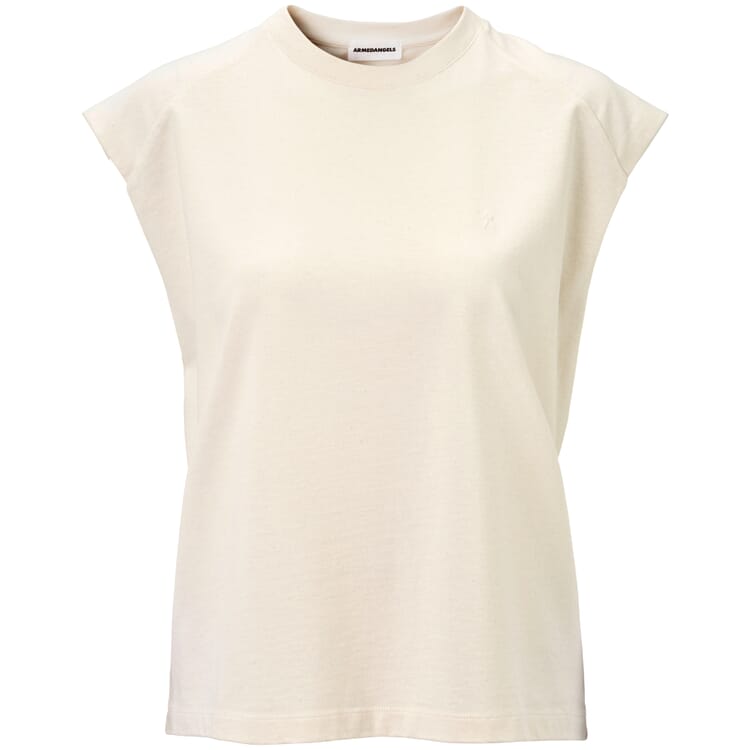 T-shirt femme en coton, Crème