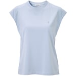 Damen-T-Shirt Baumwolle Bleu
