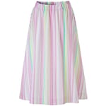 Stribet sommernederdel til damer Pastel