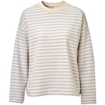 Dames sweatshirt gestreept Crème-Bleu