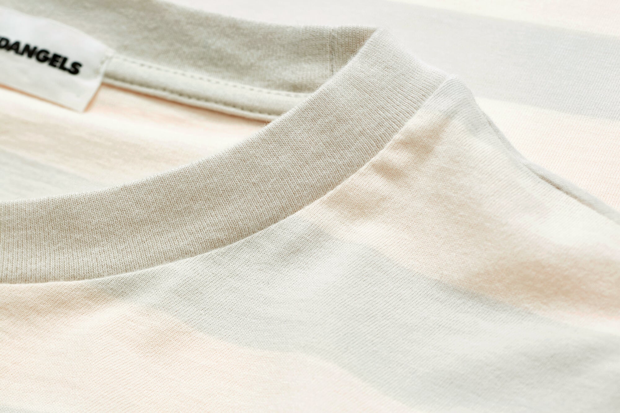 Herren-T-Shirt gestreift, Grau-Creme | Manufactum