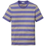 Herren-T-Shirt gestreift Violett-Beige