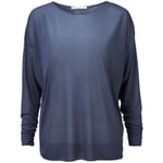 Ladies shirt bat sleeves Blue-gray