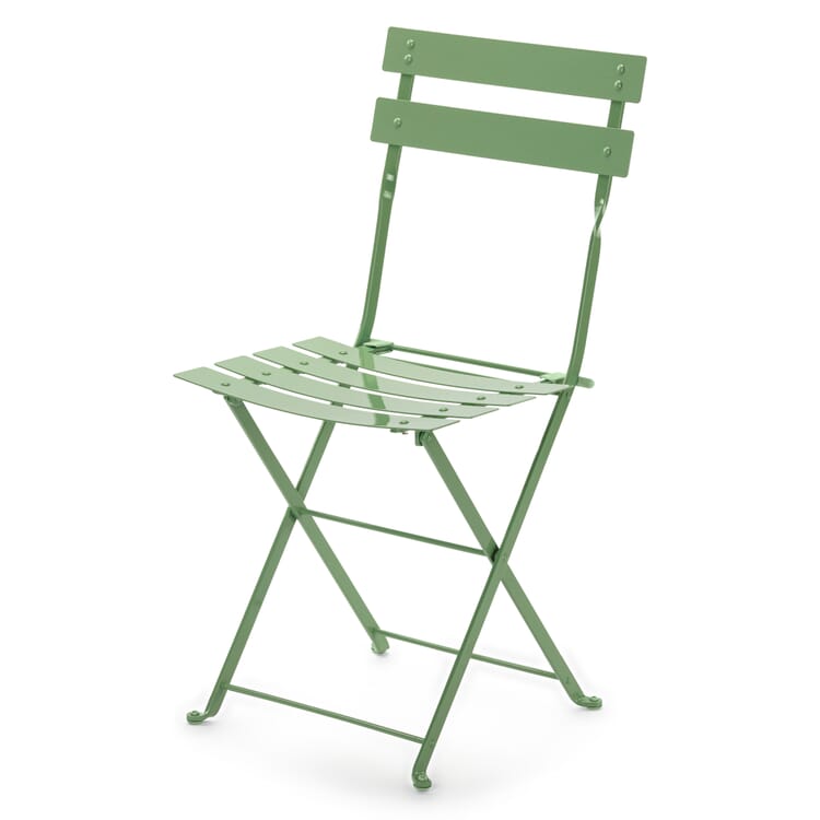 Chaise pliante en acier, Vert pâle