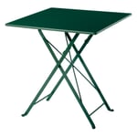 Table pliante de balcon en acier, carrée Vert foncé