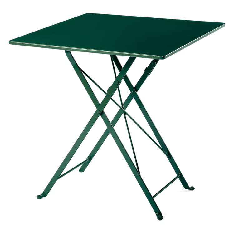 Table pliante de balcon en acier, carrée, Vert foncé