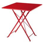 Mesa plegable de acero cuadrada para balcón Rojo