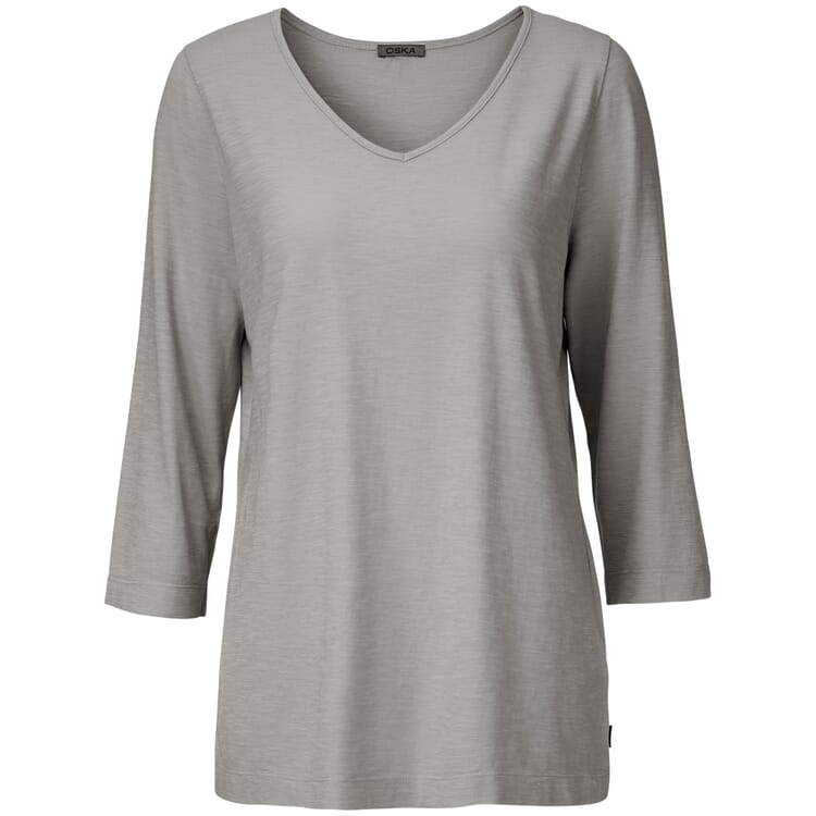 Dames shirt 7/8 mouw, Medium grijs