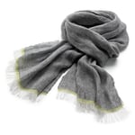 Dames sjaal geweven patroon, medium grijs