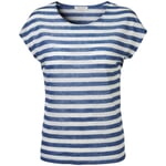Ladies striped shirt linen Blue-White