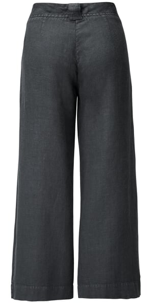 Ladies linen pants wide leg Anthracite