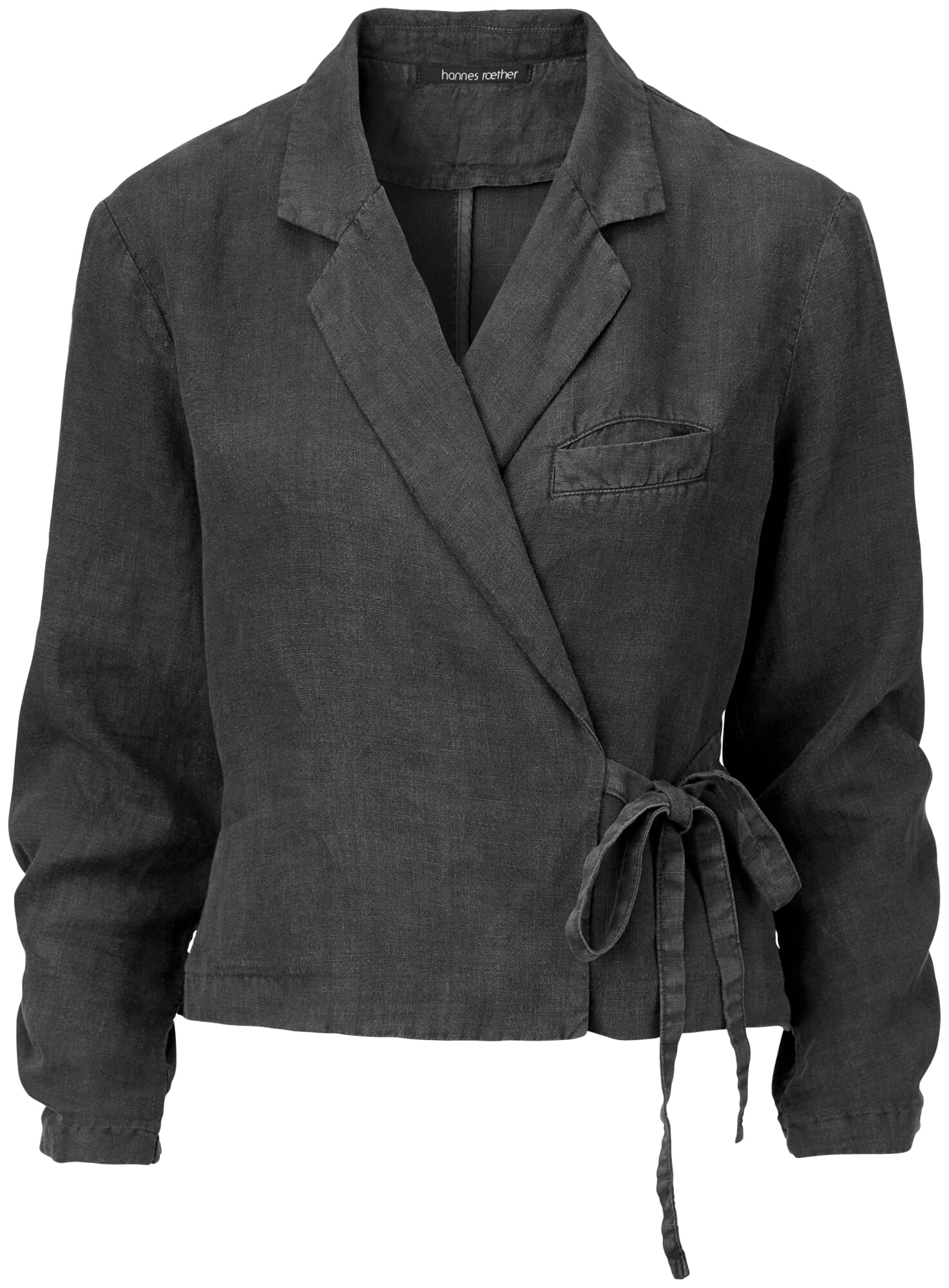 Ladies black linen clearance blazer