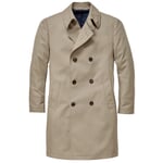 Abrigo cruzado para hombre Beige verde