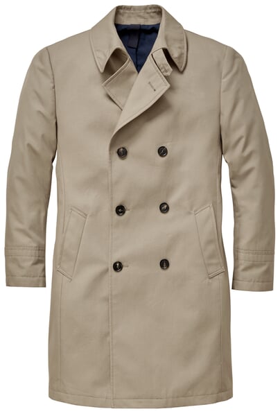 Manteau homme double boutonnage Beige vert