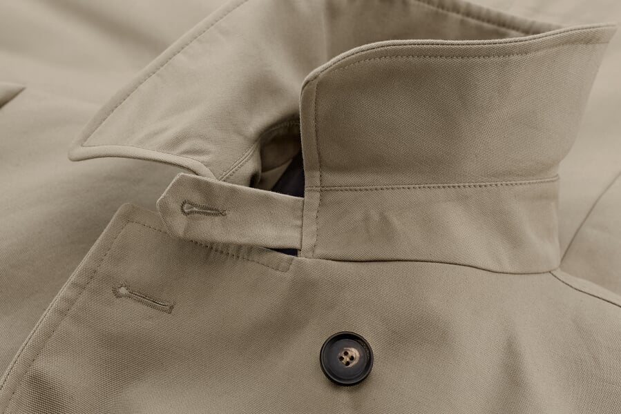 Manteau homme double boutonnage Beige vert, vue détaillée
