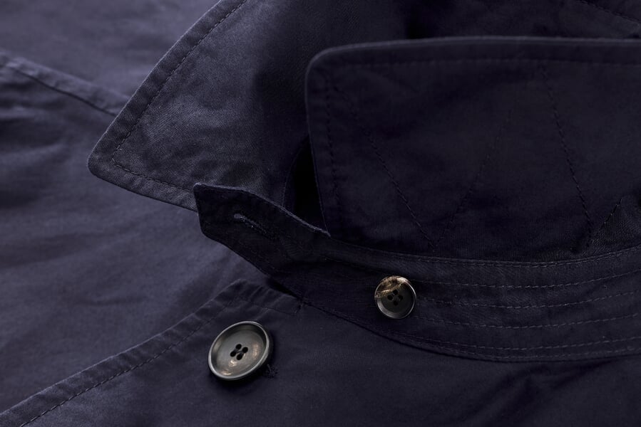 Herren-Sommermantel Dunkelblau, Detailsicht