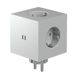 Square 2 socket Matte gray