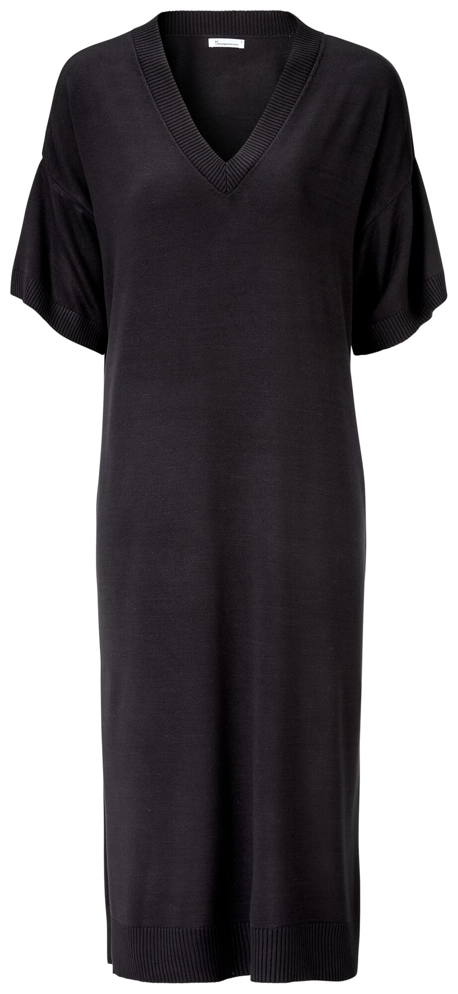 Ladies black knitted dress best sale