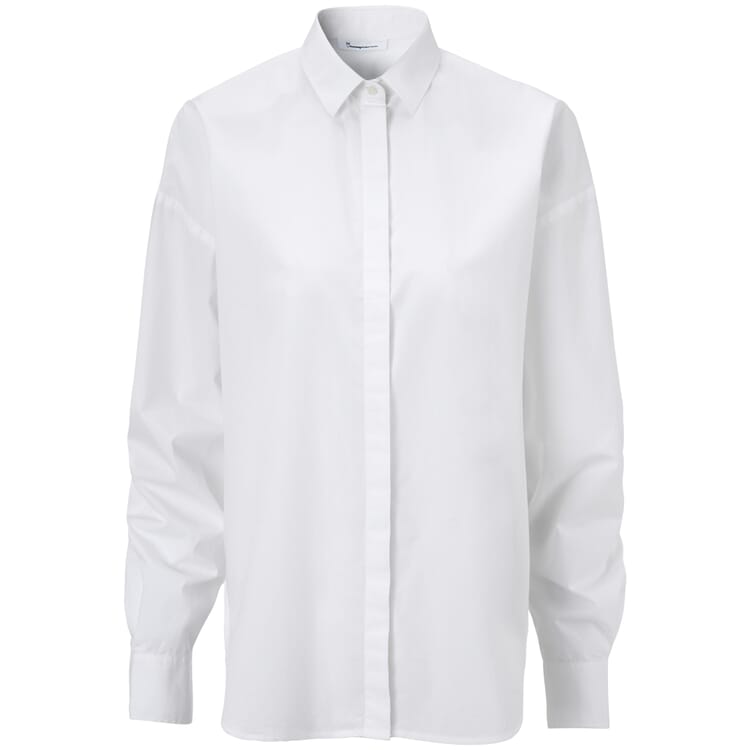 Ladies blouse poplin, White