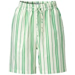 Ladies striped shorts Cream apple green