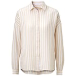 Ladies striped blouse Cream-White