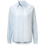 Ladies striped blouse Bleu-White