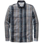 Mens cotton shirt striped Blue-Green