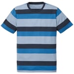 Herren-T-Shirt Blockstreifen Blautöne