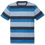 T-shirt til mænd med blokstriber Nuancer af blå