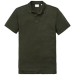 Mens Linen Polo Shirt Dark green