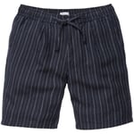Mens linen shorts striped Blue tones