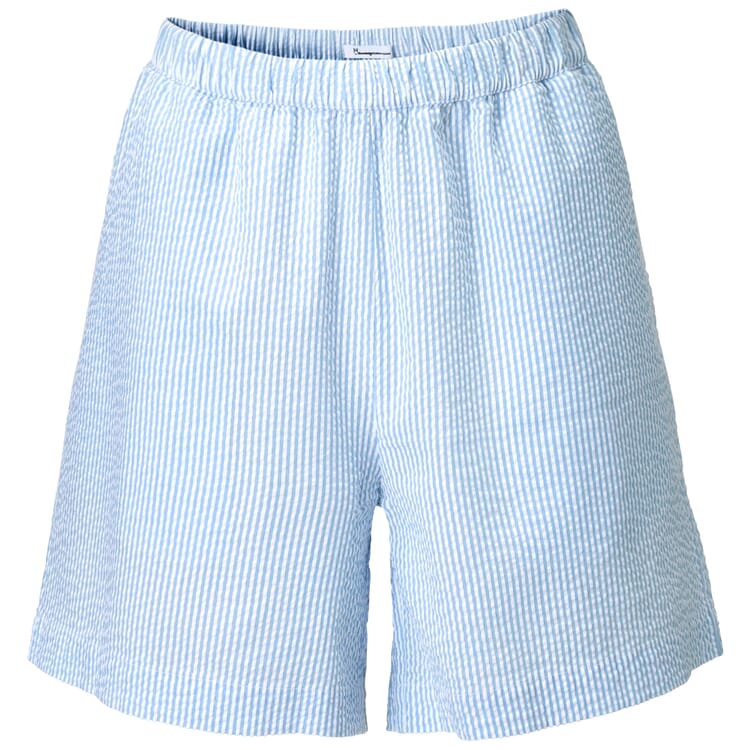 Pyjama femme shorty, Bleu-blanc