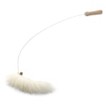 Cat toy fishing rod with sheepskin