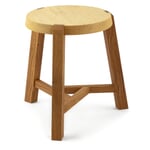 Y stool ash and oak wood 35 cm height
