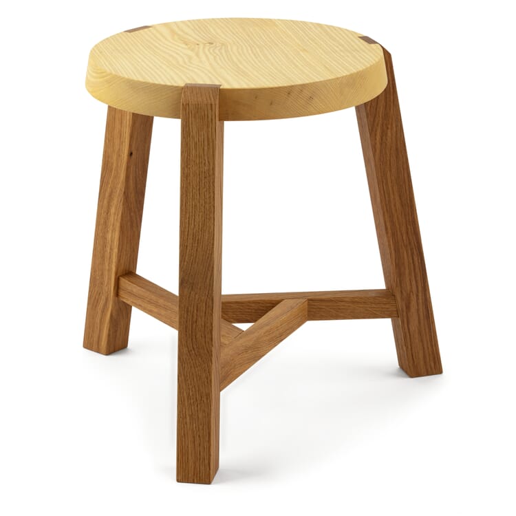 Y stool ash and oak wood