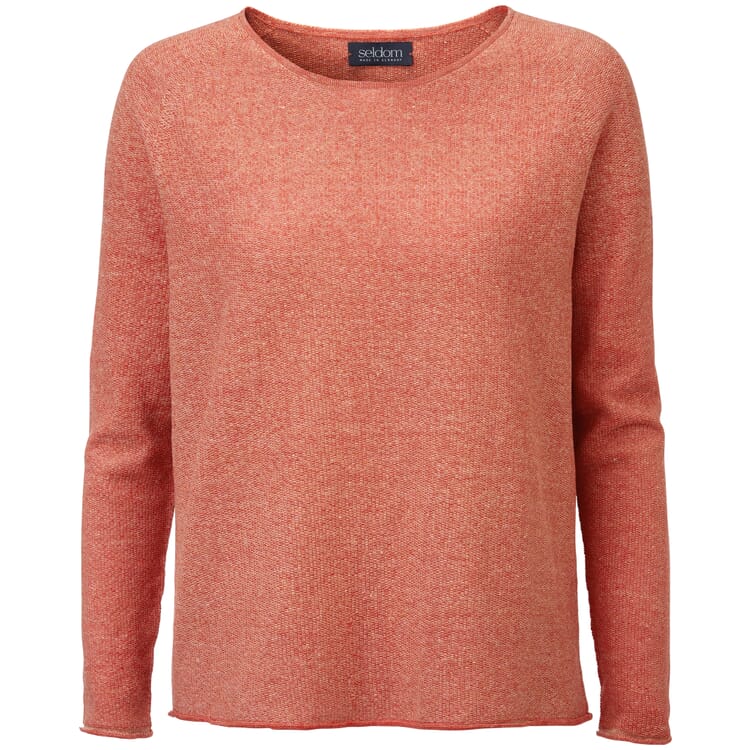 Ladies Knit Sweater, Red Melange