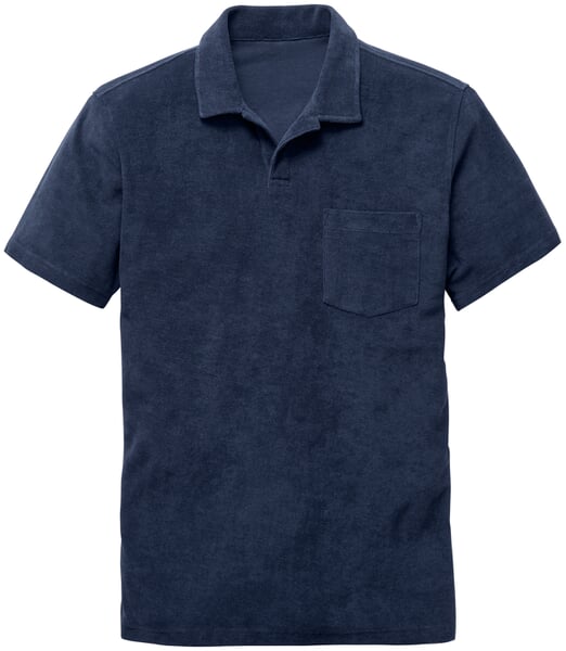 Herren-Poloshirt Frottee Dunkelblau