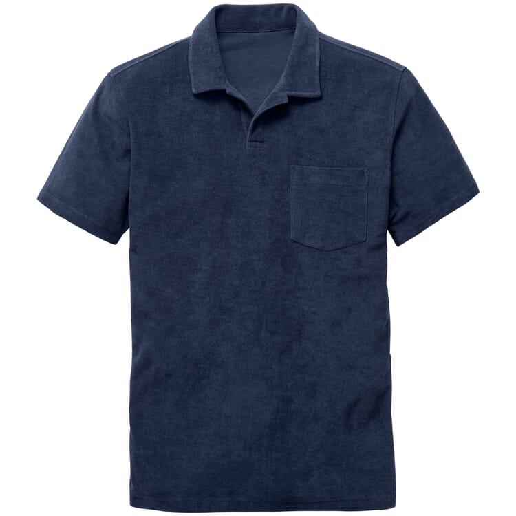 Poloshirt med håndklæde til mænd, Mørkeblå