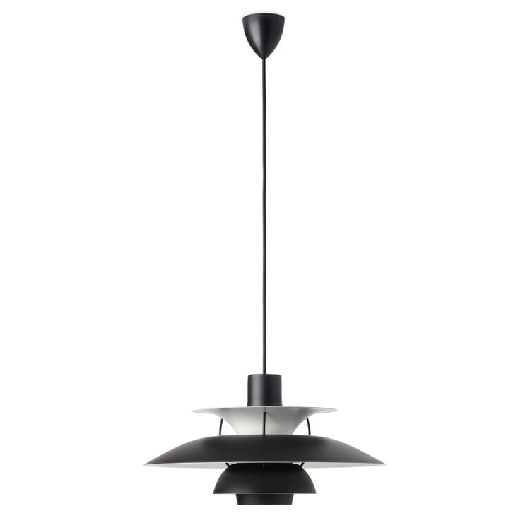 Louis Poulsen Hanglamp PH 5, monochroom zwart