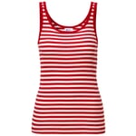 Ladies tank top curled Red-White