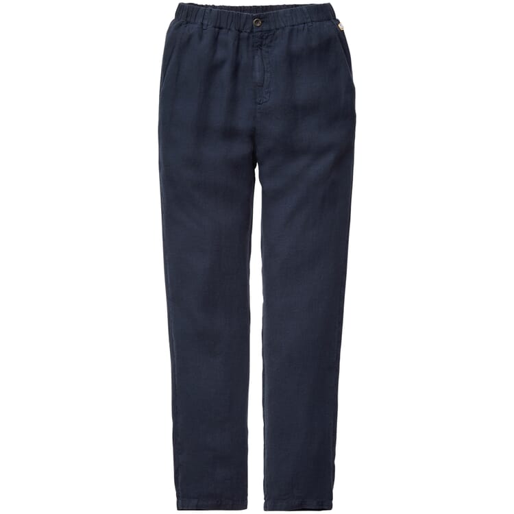 Men's linen pants, Dark blue